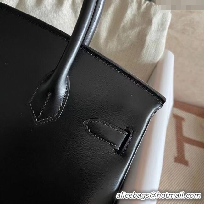Grade Quality Hermes Birkin 25cm Bag in Original Box Leather CH89 Black/Black 2025 (Full Handmade)