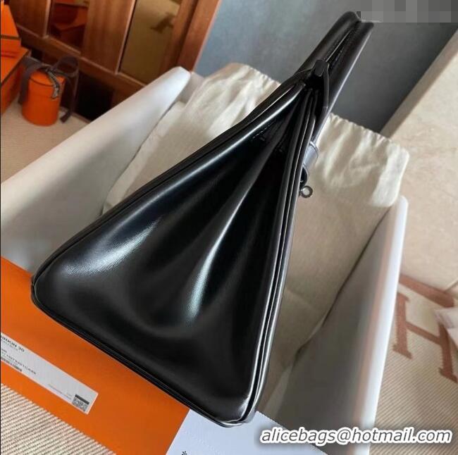 Grade Quality Hermes Birkin 25cm Bag in Original Box Leather CH89 Black/Black 2025 (Full Handmade)