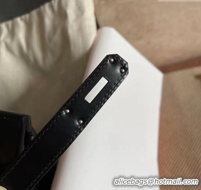 Grade Quality Hermes Birkin 25cm Bag in Original Box Leather CH89 Black/Black 2025 (Full Handmade)