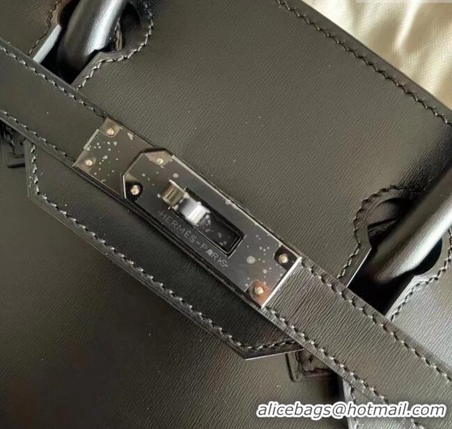 Grade Quality Hermes Birkin 25cm Bag in Original Box Leather CH89 Black/Black 2025 (Full Handmade)