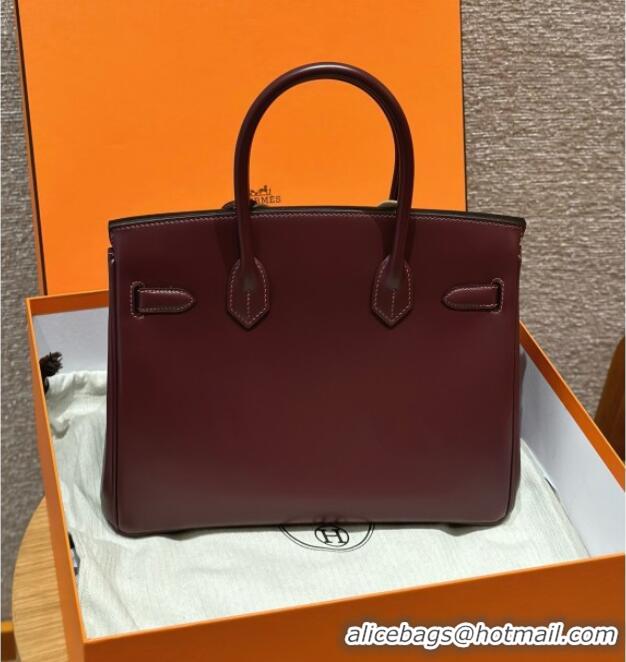 Well Crafted Hermes Birkin 25cm Bag in Original Box Leather H25 Saddle Red/Gold 2025 (Half Handmade)