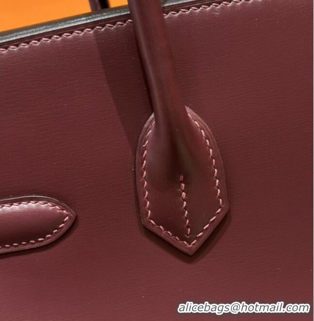 Well Crafted Hermes Birkin 25cm Bag in Original Box Leather H25 Saddle Red/Gold 2025 (Half Handmade)