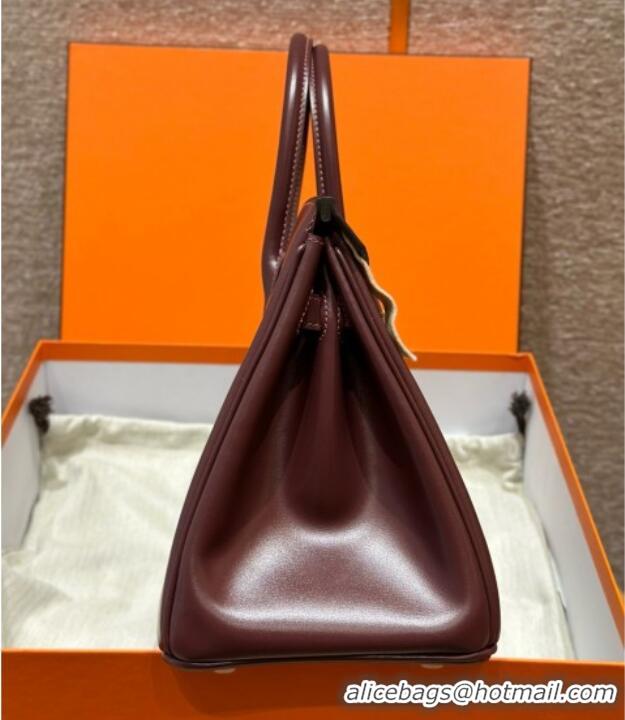 Market Sells Hermes Birkin 30cm Bag in Original Box Leather H30 Saddle Red/Gold 2025 (Half Handmade)
