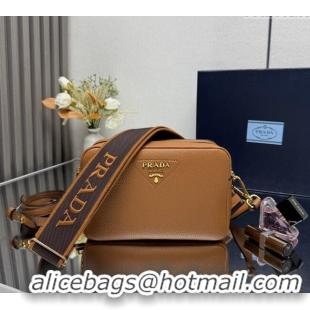 Super Quality Prada Small leather shoulder bag 1BH082 Caramel Brown 2025