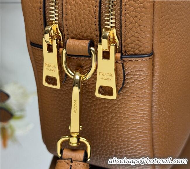 Super Quality Prada Small leather shoulder bag 1BH082 Caramel Brown 2025
