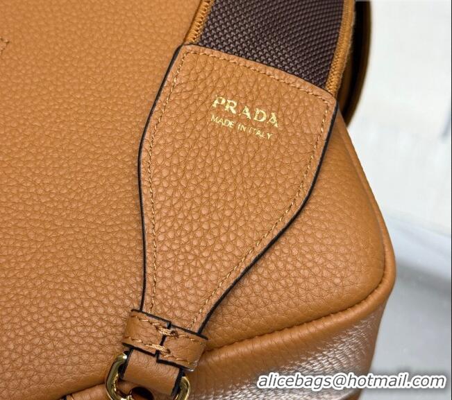 Super Quality Prada Small leather shoulder bag 1BH082 Caramel Brown 2025