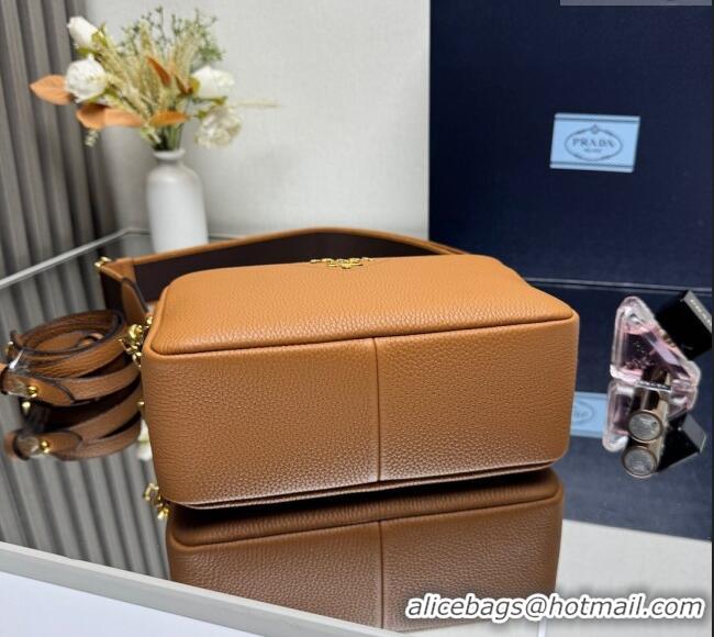 Super Quality Prada Small leather shoulder bag 1BH082 Caramel Brown 2025