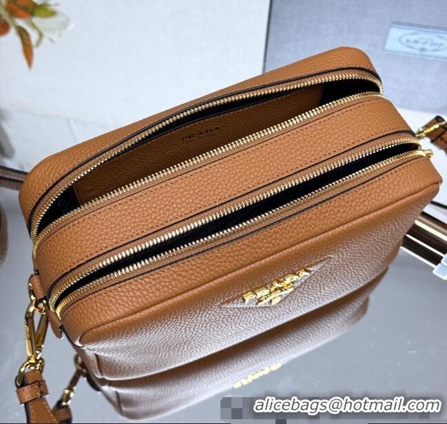 Super Quality Prada Small leather shoulder bag 1BH082 Caramel Brown 2025