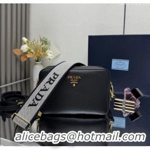 Grade Quality Prada Small leather shoulder bag 1BH082 Black 2025