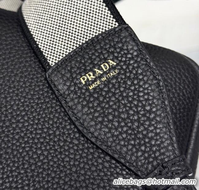 Grade Quality Prada Small leather shoulder bag 1BH082 Black 2025