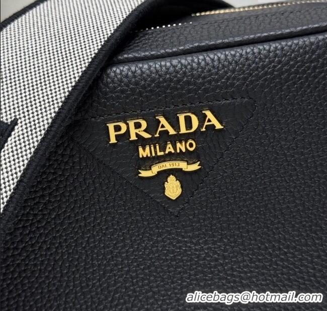 Grade Quality Prada Small leather shoulder bag 1BH082 Black 2025