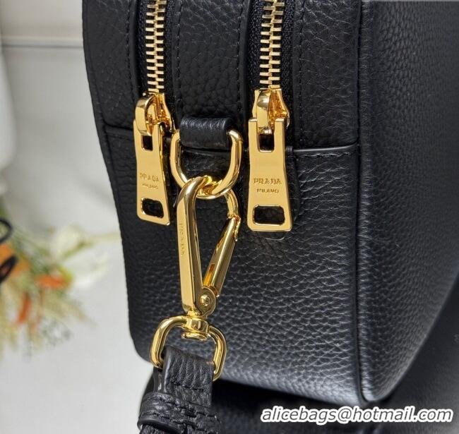 Grade Quality Prada Small leather shoulder bag 1BH082 Black 2025