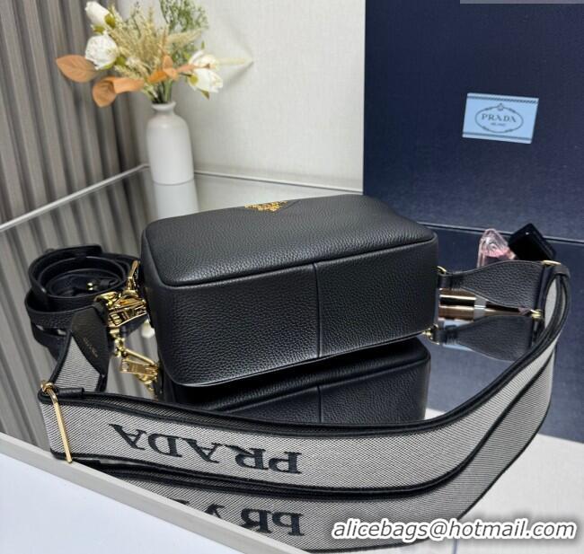Grade Quality Prada Small leather shoulder bag 1BH082 Black 2025