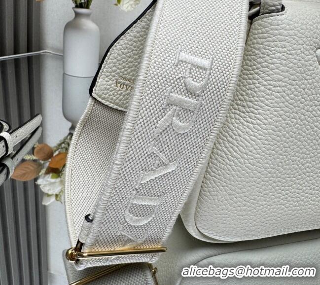 Promotional Prada Leather mini handbag 1BA362 White 2025
