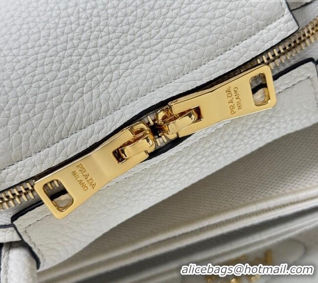 Promotional Prada Leather mini handbag 1BA362 White 2025