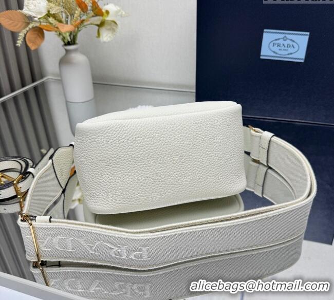 Promotional Prada Leather mini handbag 1BA362 White 2025