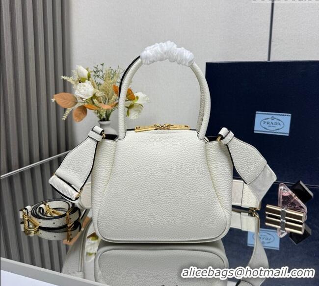 Promotional Prada Leather mini handbag 1BA362 White 2025