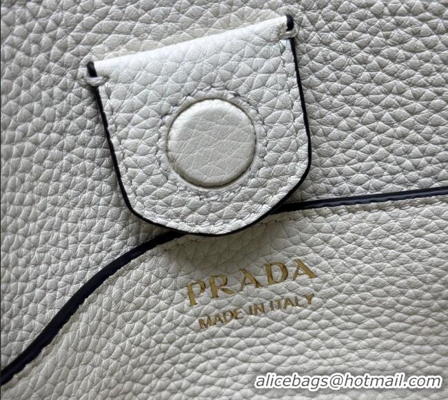 Buy Discount Prada Leather mini shoulder bag 1BH191 White 2025