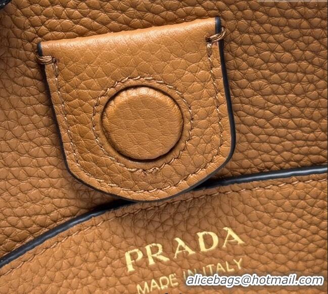 Well Crafted Prada Leather mini shoulder bag 1BH191 Caramel Brown 2025