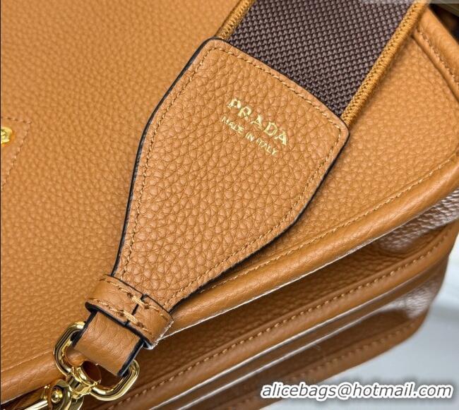 Well Crafted Prada Leather mini shoulder bag 1BH191 Caramel Brown 2025