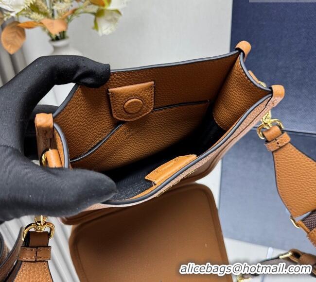 Well Crafted Prada Leather mini shoulder bag 1BH191 Caramel Brown 2025