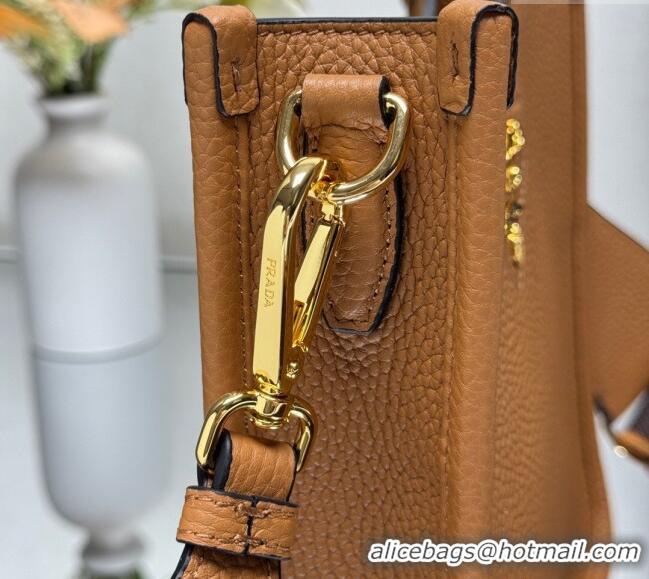 Well Crafted Prada Leather mini shoulder bag 1BH191 Caramel Brown 2025
