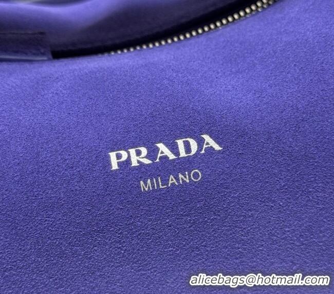 New Fashion Prada Suede shoulder bag 2VH188 Purple 2025