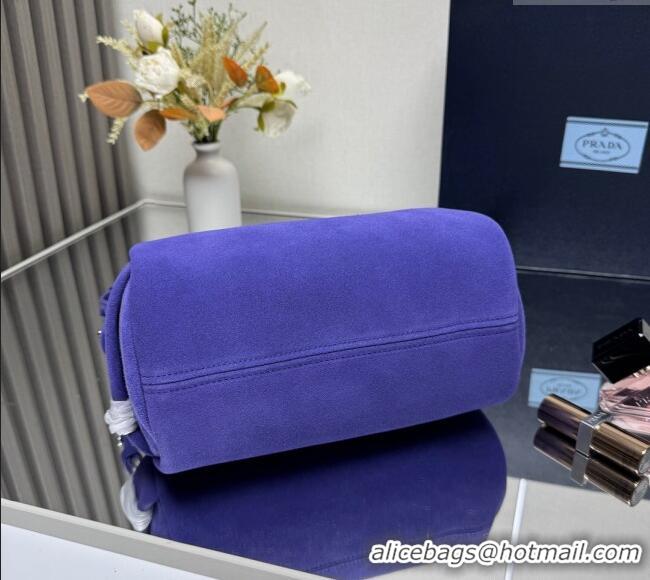 New Fashion Prada Suede shoulder bag 2VH188 Purple 2025