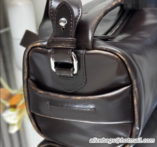 Best Grade Prada Nappa leather shoulder bag 2VH188 Dark Brown 2025
