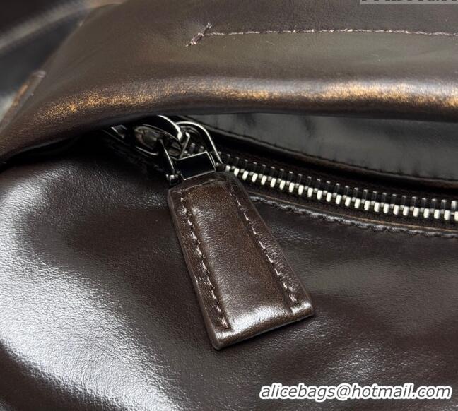 Best Grade Prada Nappa leather shoulder bag 2VH188 Dark Brown 2025