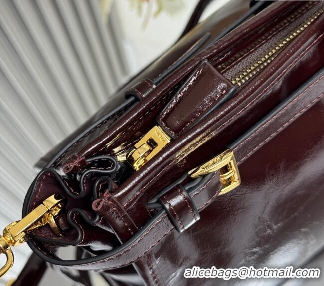 Top Quality Prada Bonnie extra large leather handbag 1BA439 Dark Brown 2025