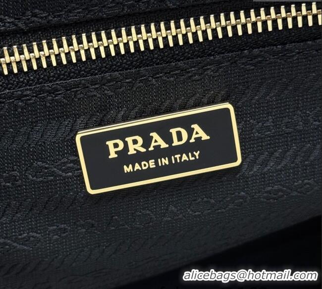 Top Quality Prada Bonnie extra large leather handbag 1BA439 Dark Brown 2025