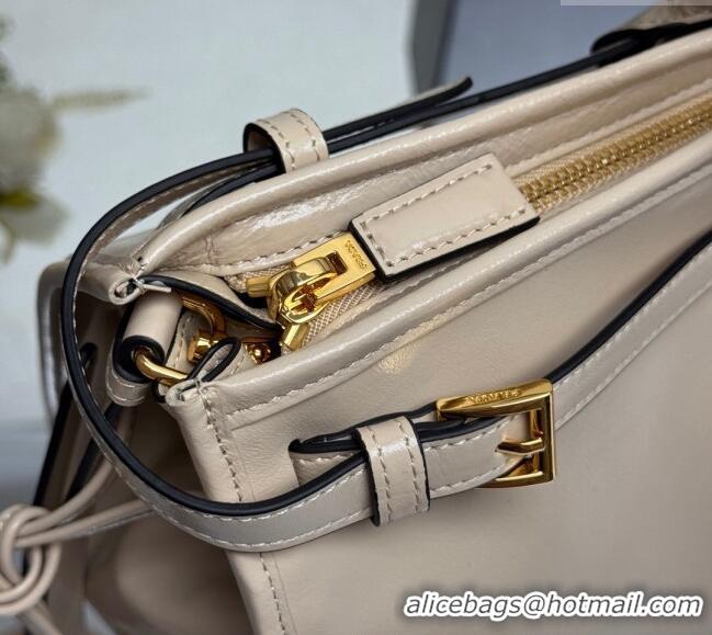 Discount Prada Bonnie extra large leather handbag 1BA439 Light Beige 2025