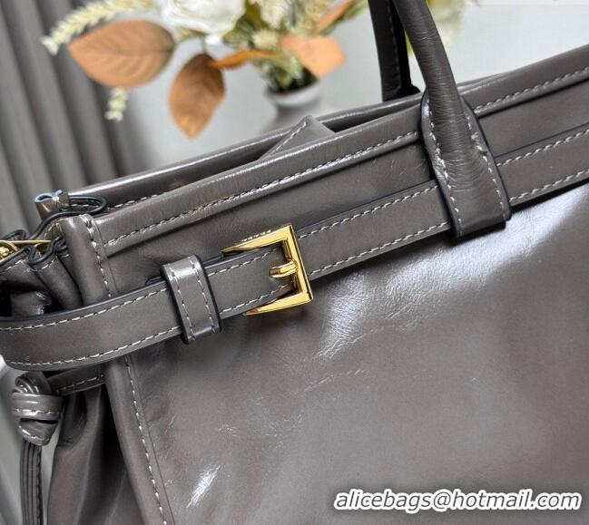 Best Price Prada Bonnie large leather handbag 1BA433 Dark Grey 2025