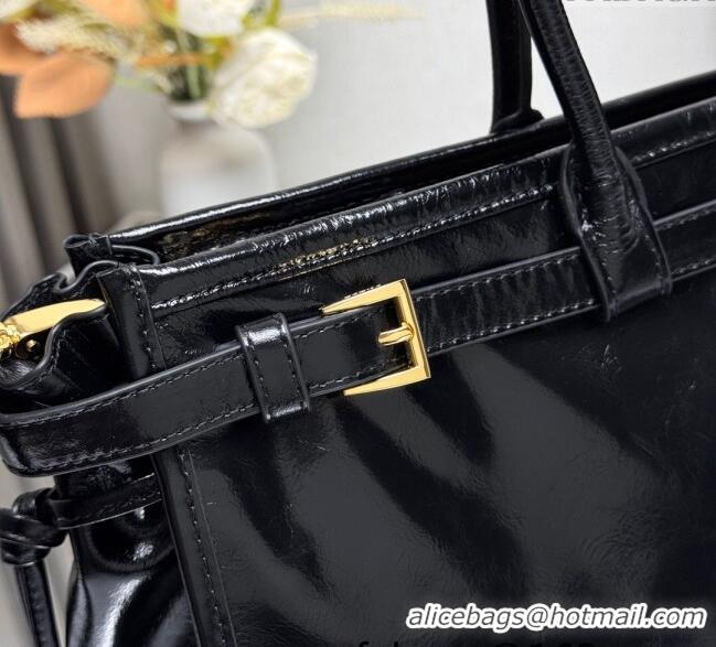 Promotional Prada Bonnie large leather handbag 1BA433 Black 2025