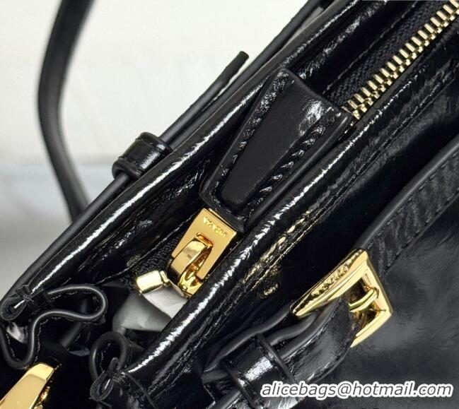 Promotional Prada Bonnie large leather handbag 1BA433 Black 2025