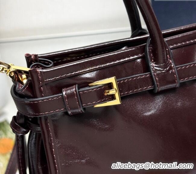 Good Taste Prada Bonnie medium leather handbag 1BA426 Dark Brown 2025