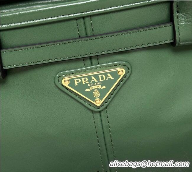 Trendy Design Prada Bonnie medium leather handbag 1BA426 Light Green 2025