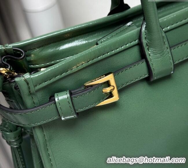 Trendy Design Prada Bonnie medium leather handbag 1BA426 Light Green 2025