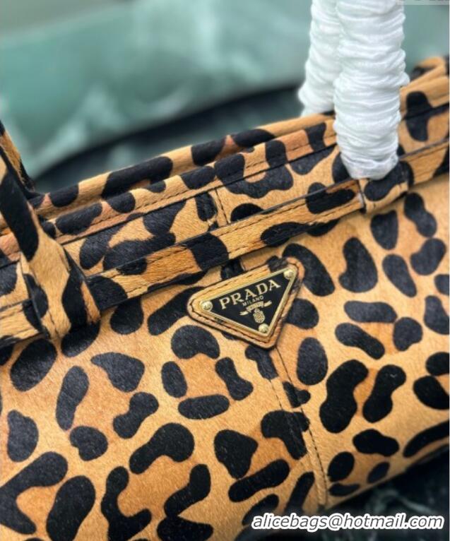 Top Grade Prada Bonnie Medium printed leather 1BA426 Honey Yellow 2024