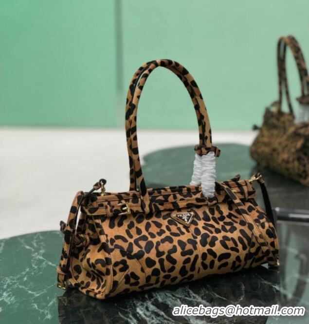 Top Grade Prada Bonnie Medium printed leather 1BA426 Honey Yellow 2024