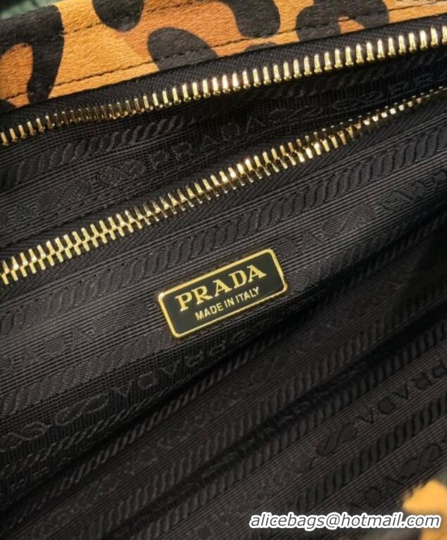 Top Grade Prada Bonnie Medium printed leather 1BA426 Honey Yellow 2024