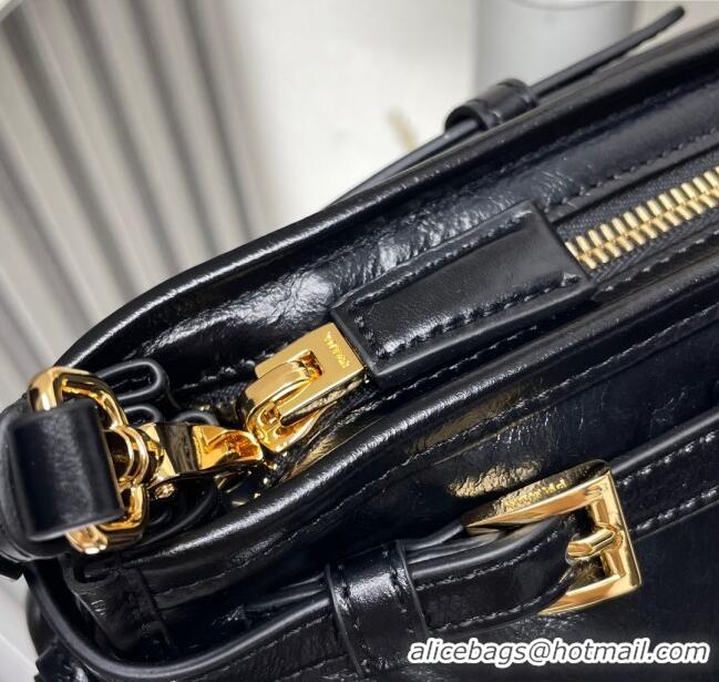 Grade Quality Prada Bonnie small leather shoulder bag 1BH215 Black 2025