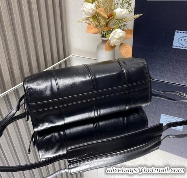 Grade Quality Prada Bonnie small leather shoulder bag 1BH215 Black 2025