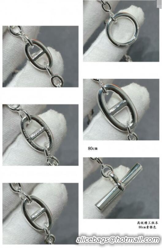 Famous Brand Hermes Farandole Necklace 80cm H1614 Silver 2025