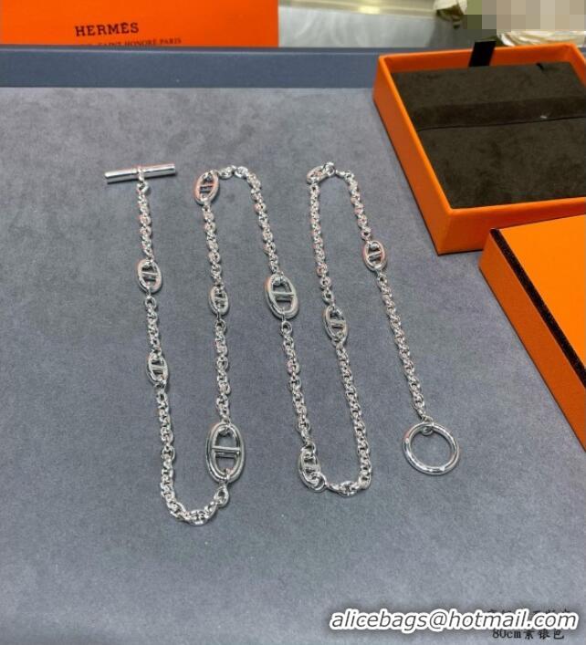 Famous Brand Hermes Farandole Necklace 80cm H1614 Silver 2025