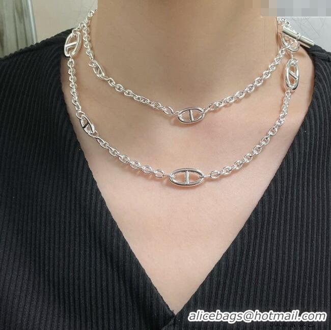 Famous Brand Hermes Farandole Necklace 80cm H1614 Silver 2025