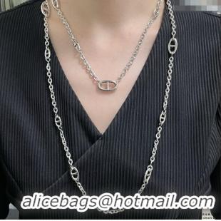 Top Grade Hermes Farandole Necklace 120cm H1615 Silver 2025