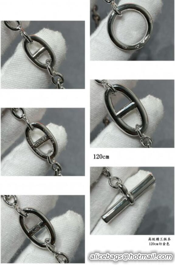 Top Grade Hermes Farandole Necklace 120cm H1615 Silver 2025