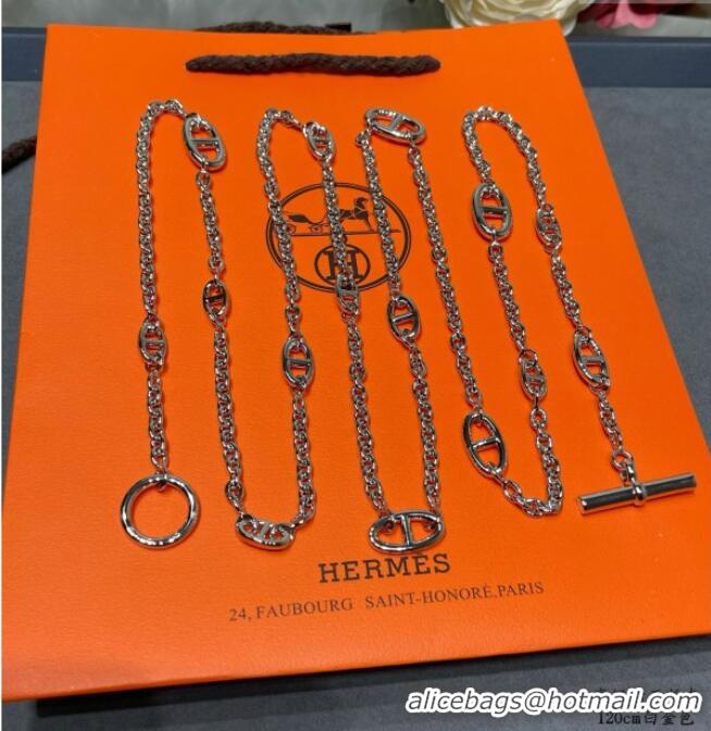 Top Grade Hermes Farandole Necklace 120cm H1615 Silver 2025